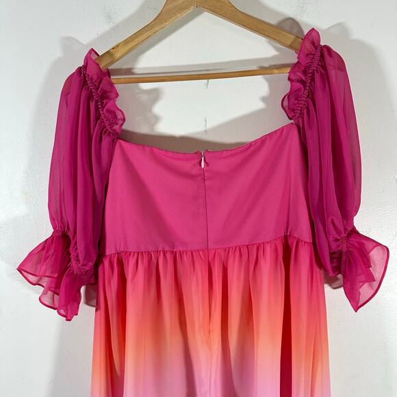 LOVERS & FRIENDS Camila Mini Dress in Sunrise Womans Large Folklore Fairy - Picture 9 of 13